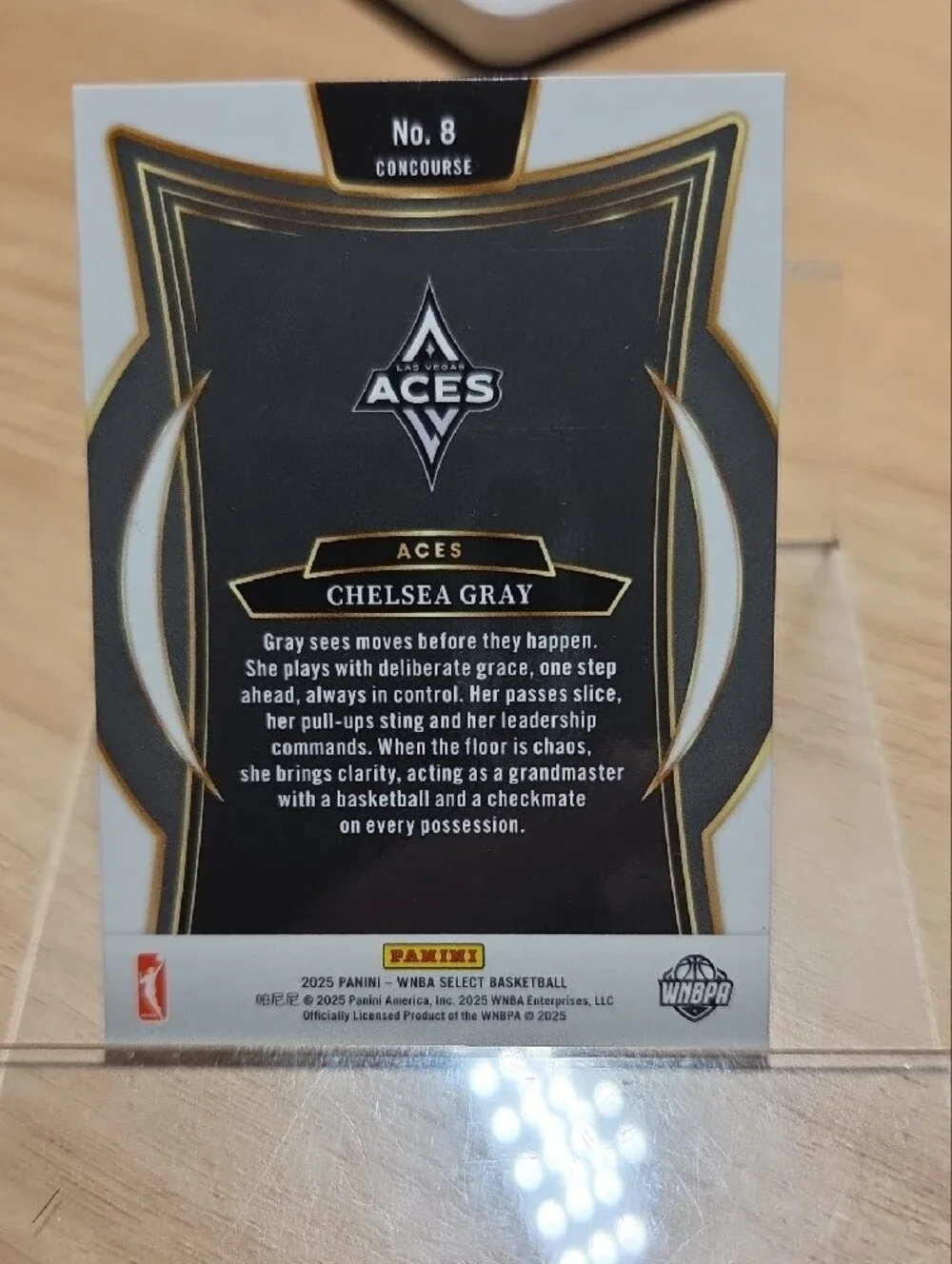 2025 Panini Select Chelsea Gray Trading Card - Black/Gold